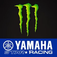 Monster Energy Yamaha Star Racing Wall Sign Plaque 9x9” Garage Man Cave Decor