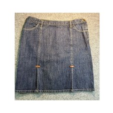 GAP Y2K Denim Skirt with rear flap pockets Women's Size 16 Medium Wash