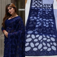 Heavy Fancy Bollywood Saree Designer Indian Sari Ethnic Wedding Party Eid Wear