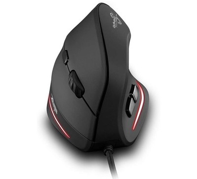 Zelotes vertikale ergonomische Maus, 3200 DPI, 6 Tasten - LED-Beleuchtung - kabelgebunden