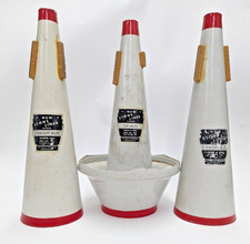 Vintage Lot of Humes  Berg Stonelined Trombone Mutes 2 Straight 1 Cup