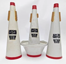 Vintage Lot of Humes & Berg Stonelined Trombone Mutes 2 Straight 1 Cup