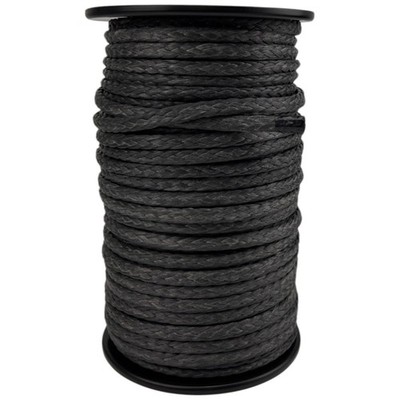6 mm dunkelgrau HMPE hochfestes Dyneema Alternative 12 Litzen Seil x 100 Meter