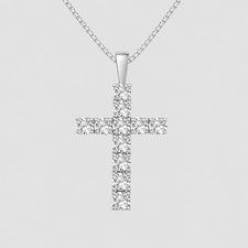 Moissanite Cross Necklace
