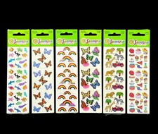6 SEALED Vintage Sandylion Prismatic Holographic Rainbows Butterflies Stickers