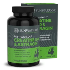 Sunwarrior Post-Workout Creatine 3000 & Astragin (Exp 02/27) 120 Vegan Capsules