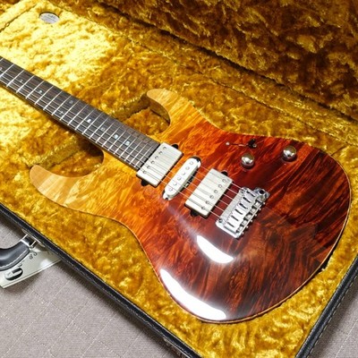Rare Suhr Custom Modern Set Neck Carve Top Ther High End 24F Korina Burl Maple S
