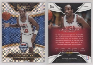2014-15 Panini Select Courtside Silver Prizm Clyde Drexler #203 HOF
