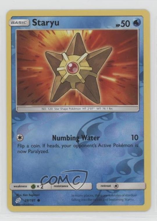 Staryu Reverse Foil Pokémon Sun & Moon Team Up #28