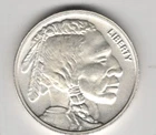.999 FINE SILVER 1/2 TROY OZ SILVER ROUND UNITED STATES AMERICA BUFFALO NICKEL