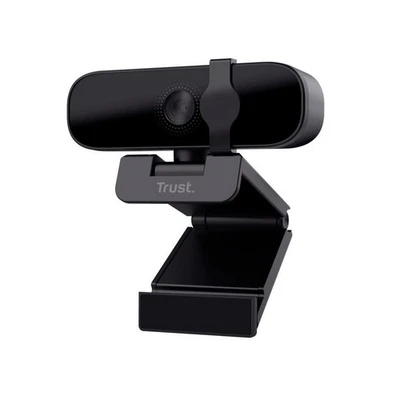 Webcam 1080p Full HD Trust Tanor USB Built In Microphone Privacy Shutter Black - Image 1 of 4