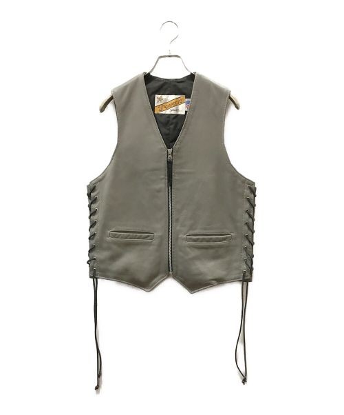 PERFECTO by Schott                    Leather vest gray 7168