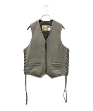 PERFECTO by Schott                    Leather vest gray 7168