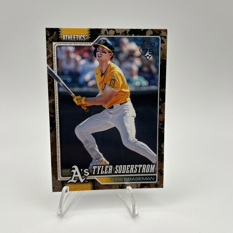2026 Topps Series 2 Tyler Soderstrom Athletics #564 Memorial Day Camo Back 10/25