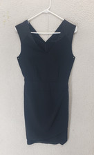 IKKS Women Dress Womens 36 Black Sleeveless V Neck Sheath Little Black Dress 4-6