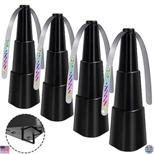 Portable 4-Pack Table Fans - Battery-Powered Indoor/Outdoor Coolers, Sleek Black