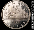 Canada 1963 Silver Dollar- Proof Like- Scarce Better Date- No Reserve #K4093