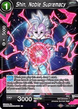 Dragon Ball Shin, Noble Supremacy DB2 Rare Englisch NM Foil