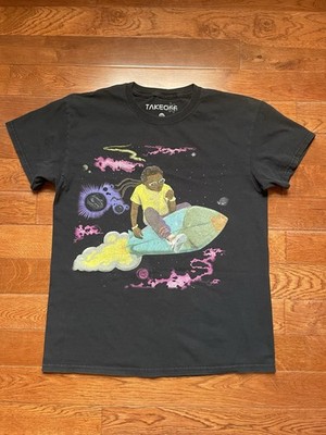 Takeoff The Last Rocket Album Promo T Shirt Adult Medium Black Migos Rap Tee
