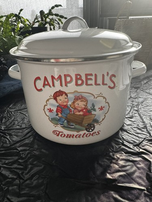 #ad #ad Vintage CAMPBELLS Soup KIDS ENAMELWARE SOUP STOCK POT 6 QT $20.00