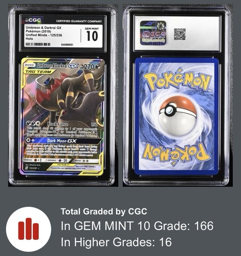 Umbreon & Darkrai-GX graded CGC 10 for sale on eBay