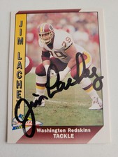 Jim Lachey #525 signed autograph Redskin auto 1991 Pacific Football Trading Card