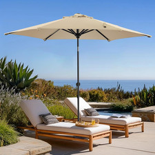 7.5 FT Patio Umbrellas Outdoor Table Market Umbrella with Push Button Tilt/Crank