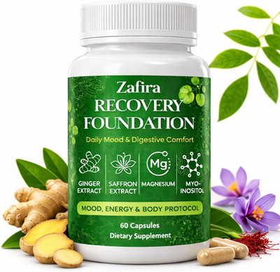 Zafira Recovery Foundation Capsules   Mental Clarity, Hair & Mood Support, Natur