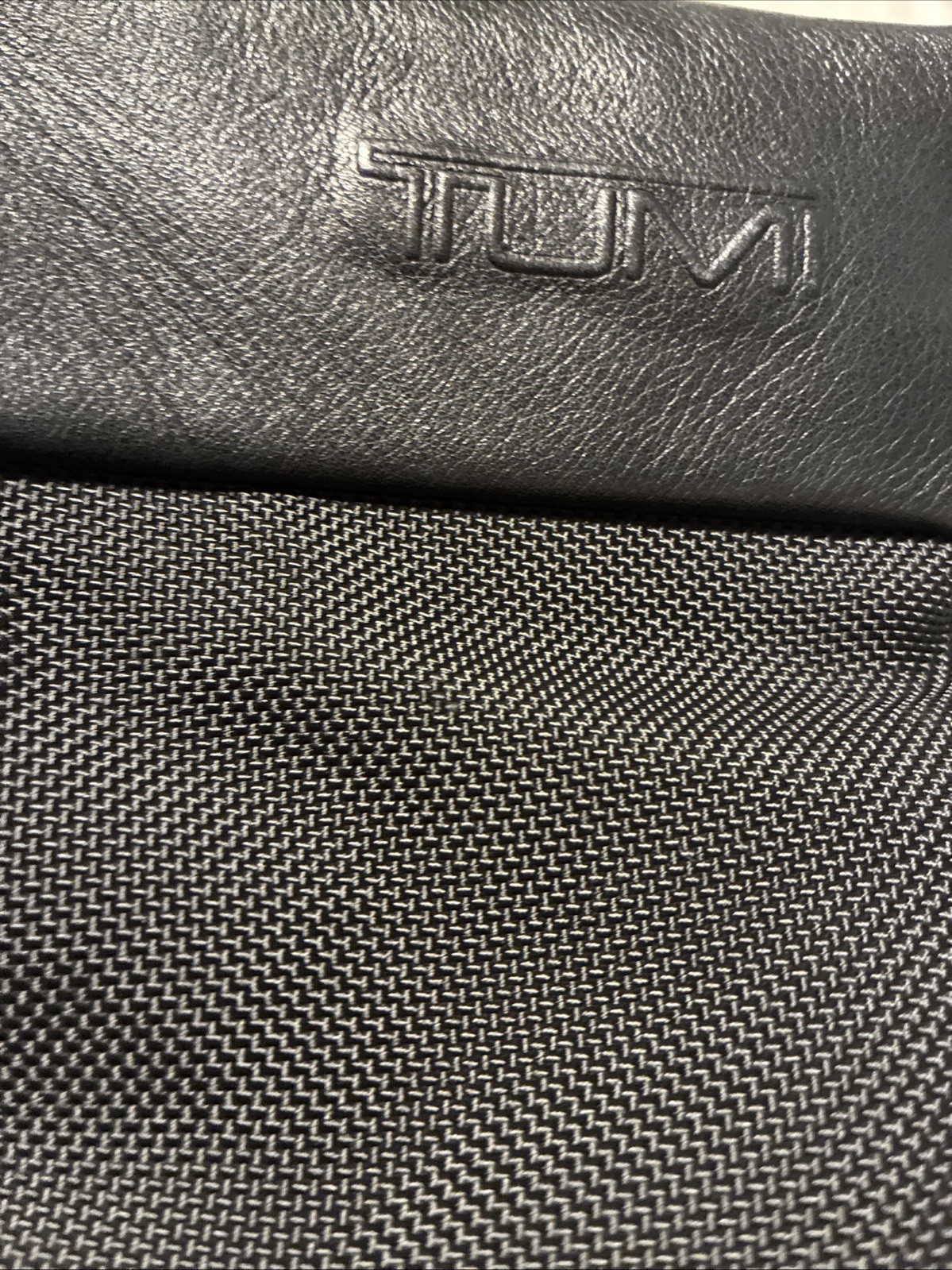 Tumi Authentic Leather Nylon Solid Black Tote Bag - image 10