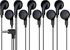 5 Pack Bulk Wired Earphones, in Ear Earbud Headphones with 3.5Mm Jack, 4Ft Tangl
