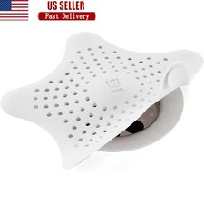Molded Hair Catcher W/ Suction Cups Durable Silicone Tub Drain Protector 6 Inch