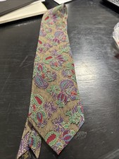 Karl Lagerfeld Mens Tie Multicolor Floral Silk Classic Designer Made Italy