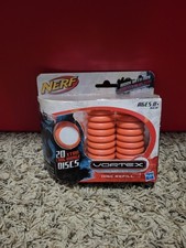 Nerf Vortex 20 Xtra Long Range Blaster Discs Orange Refill-NIB
