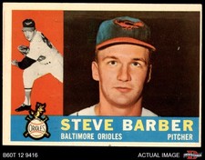 1960 Topps #514 Steve Barber Orioles RC 7 - NM