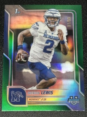 2025 Bowman University Chrome #46 Brendon Lewis Green Refractor #/99