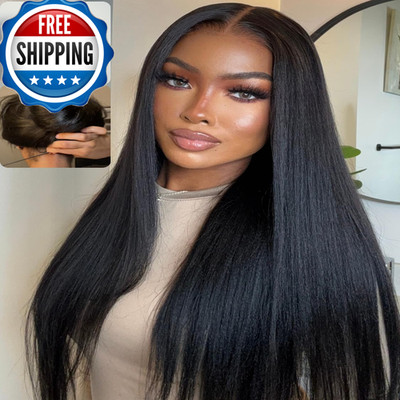 Nadula Bye Bye Knots No Slip Yaki Straight Glueless Drawstring Wig Human Hair