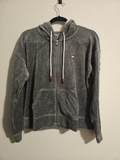 Tommy Hilfiger Sport, Womens Gray Sweater Hoodie, Full Zip