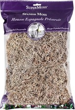 SuperMoss 26911 Spanish Moss Dried, Natural, 8 Ounces Decorative Moss for