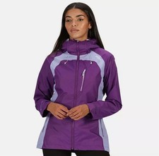 Image of Regatta Highton Stretch II Womens Waterproof Jacket Purple Womens UK 10 New