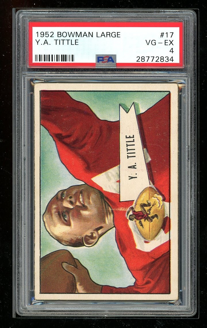 1952 Bowman Large #17 Y. A. Tittle PSA 4