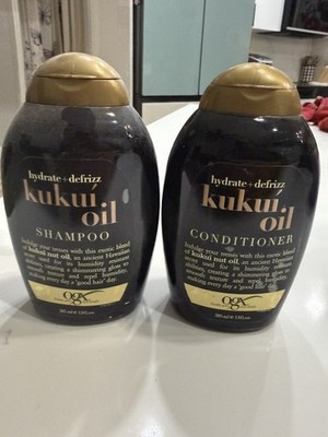 OGX Kukui Oil Shampoo & conditioner Hydrate  Defrizz Hawaiian Kukui Nut Oil 13oz