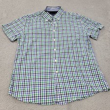 Tommy Hilfiger Shirt Mens XL Multicolor Gingham Check Pocket Button Down