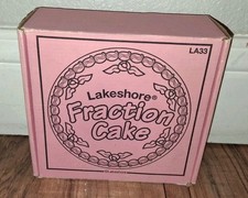 Vintage Lakeshore LA33 Fraction Cake Kids Learning Toy In Box