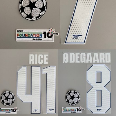 2025/26 Arsenal UCL Home & Away Soccer Name & Number Set Player Size
