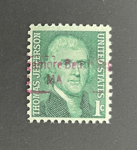 Sagamore Beach, Massachusetts Type 843 Precancel - 1 cent Jefferson - U.S. #1278
