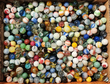 Vintage Assorted Glass Marbles 1000  Hand Washed  Sorted