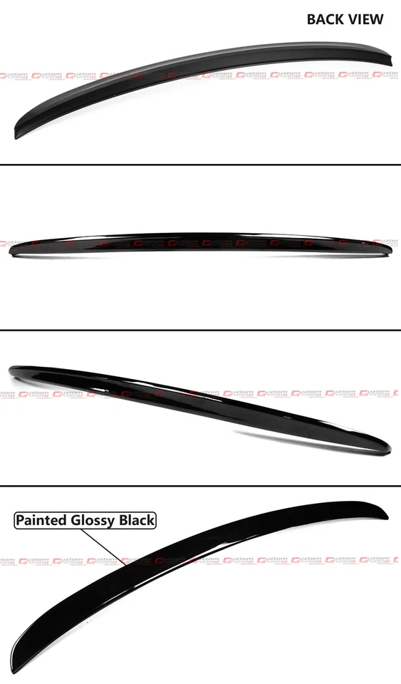 ALERÓN DE MALETERO NEGRO BRILLANTE PINTADO DEPORTIVO PARA TOYOTA CAMRY LE SE XLE JDM 2012-14 Foto 3 de 4