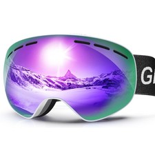 Ski Goggles for Men Women  Youth, OTG Anti Fog Snow Goggles  Frameless desi...