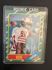 ? Topps 1986 HOF Jerry Rice #161 San Francisco 49ers RC Rookie Card / EX CLEAN. rookie card picture