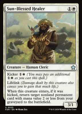 x1 Sun-Blessed Healer NM, MTG Foundations - Main Set